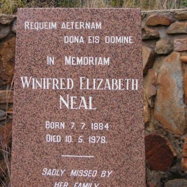 NEAL Winifred Elizabeth 1884-1978