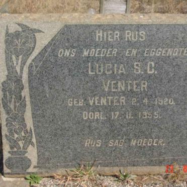 VENTER Lucia S.C. nee VENTER 1920-1955