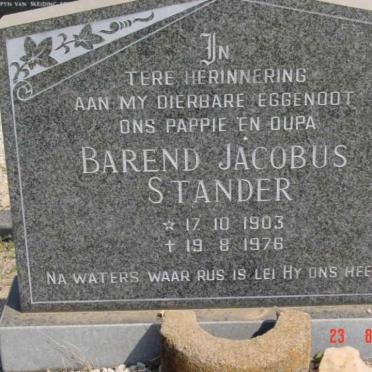 STANDER Barend Jacobus 1903-1976