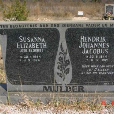 MULDER Hendrik Johannes Jacobus 1844-1921 &amp; Susanna Elizabeth ELDERS 1844-1924
