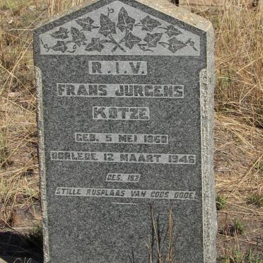 KOTZE Frans Jurgens 1860-1946
