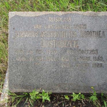 OOSTHUIZEN Gerhardus Jacobus 1850-1906 &amp; Helena Dorothea COETZEE 1853-1928