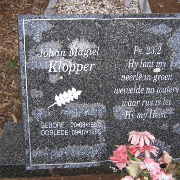 KLOPPERS Johan Magiel 1957-1996