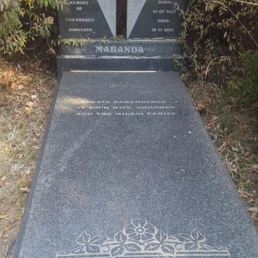 MARANDA Thambelini Johannes 1937-2001