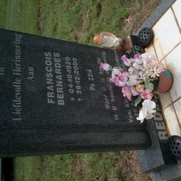 REDELINGHUYS Franscois Bernardes 1920-2000