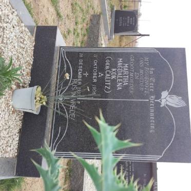 KOK Martha Magdalena nee CALITZ 1906-1997