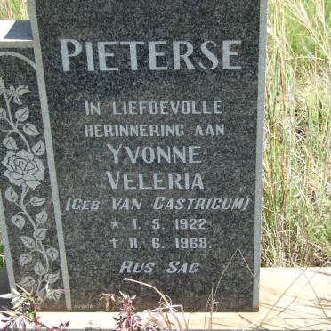 PIETERSE Yvonne Veleria nee VAN CASTRICUM 1922-1968