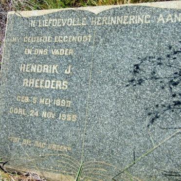 RHEEDERS Hendrik J. 1893-1955