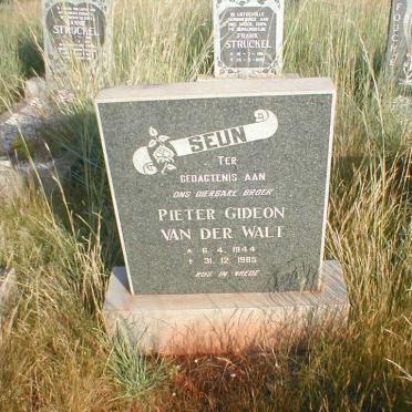 WALT Pieter Gideon, van der 1944-1985