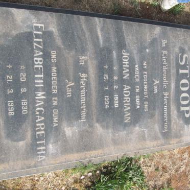 STOOP Johan Adriaan 1930-1994 &amp; Elizabeth Magaretha 1930-1998