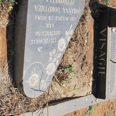 VISAGIE Johanna Dorothea Petronella 1904-1979