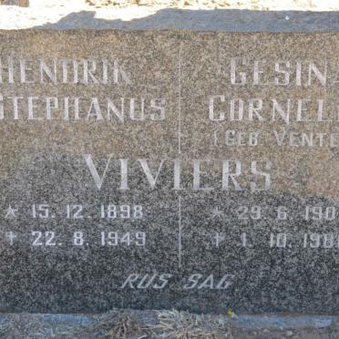 VIVIERS Hendrik Stephanus 1898-1949 &amp; Gesina Cornelia VENTER 1905-1986