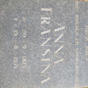 ? Anna Fransina 1875-1971