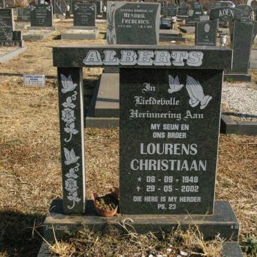 ALBERTS Lourens Christiaan 1948-2002