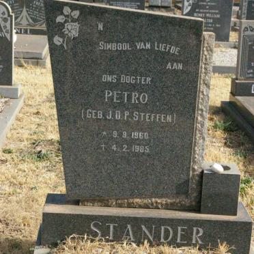 STANDER J.D.P. nee STEFFEN 1960-1985