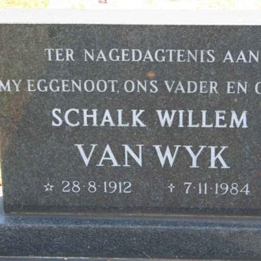 WYK Schalk Willem, van 1912-1984