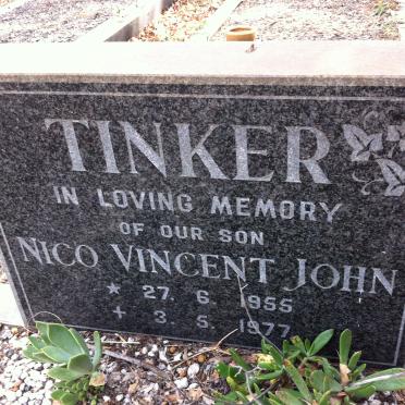 TINKER Nico Vincent John 1955-1977