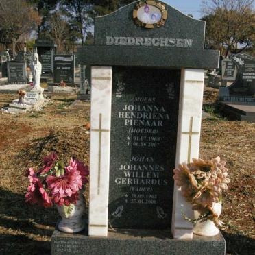 DIEDRECHSEN Johannes Willem Gerhardus 1962-2008 &amp; Johanna Hendriena PIENAAR 1968-2007