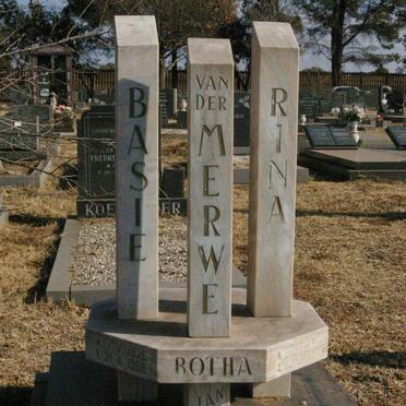 MERWE Basie, van der 1926-1988 &amp; Rina 1928-2000 :: BOTHA Jan