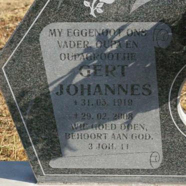 TERBLANCHE Gert Johannes 1919-2008 &amp; Isabella Magdalena 1922-