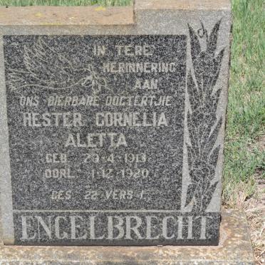 ENGELBRECHT Hester Cornelia Aletta 1913-1920