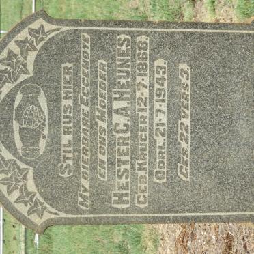 HEUNES Hester C.A. nee KRUGER 1868-1943