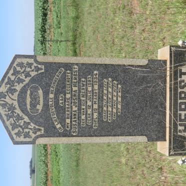 HERBST Susanna Josina nee VAN DER MERWE 1903-1934