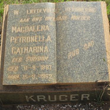 KRUGER Magdalena Petronella Catharina nee STRYDOM 1887-1962