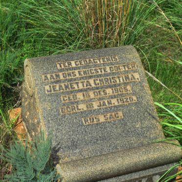 BOTHA Jeanetta Christina 1905-1920