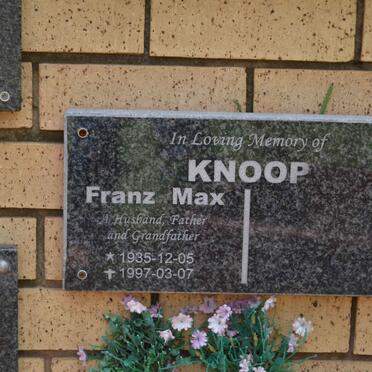 KNOOP Franz Max 1935-1997