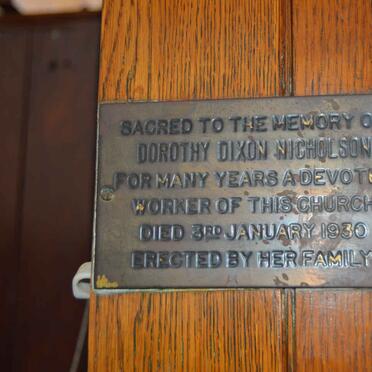 NICHOLSON Dorothy Dixon -1930