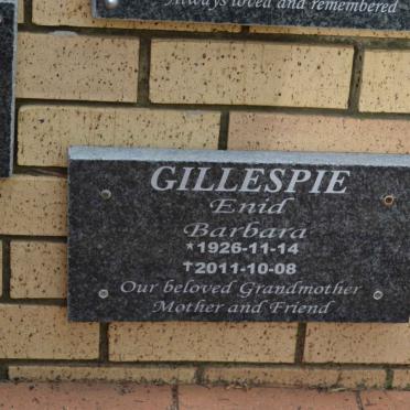 GILLESPIE Enid Barbara 1926-2011