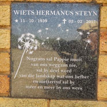 STEYN Wiets Hermanus 1939-2017
