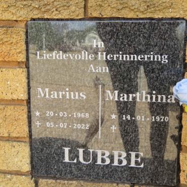 LUBBE Marius 1968-2022 &amp; Marthina 1970-