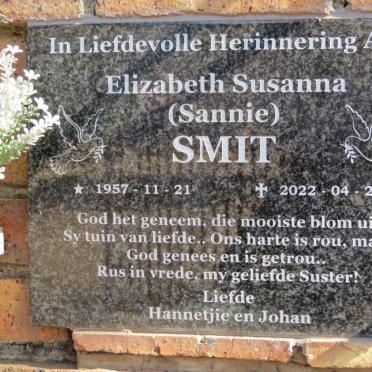 SMIT Elizabeth Susanna 1957-2022
