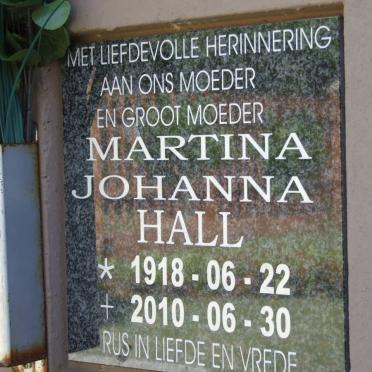 HALL Martina Johanna 1918-2010