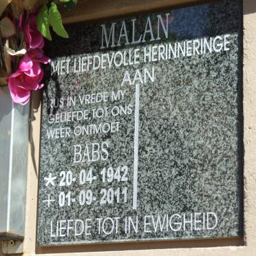MALAN Babs 1942-2011