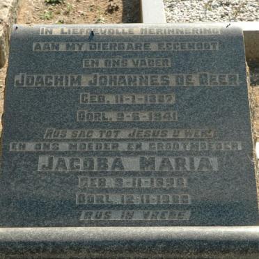 BEER Joachim Johannes, de 1887-1941 &amp; Jacoba Maria 189?-198?