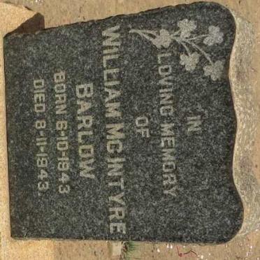 BARLOW William McIntyre 1943-1943