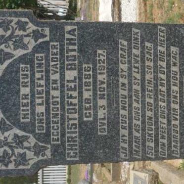 BOTHA Christoffel 1886-1927