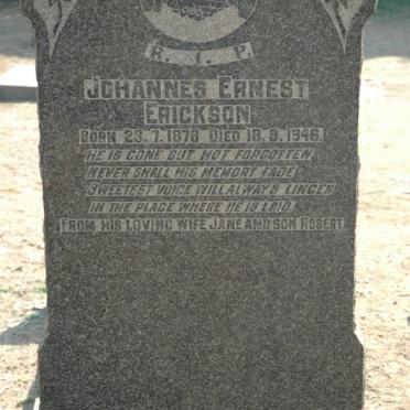 ERICKSON Johannes Ernest 1878-1946