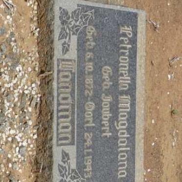 LANDMAN Petronella Magdalena nee JOUBERT 1872-1943