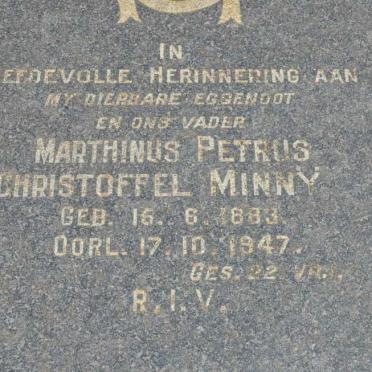 MINNY Marthinus Petrus Christoffel 1883-1947