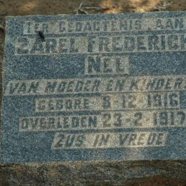 NEL Zarel Frederick 1916-1917