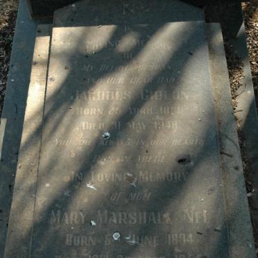 NEL Jacobus Gideon 1881-1948 &amp; Mary Marshall 1894-1955