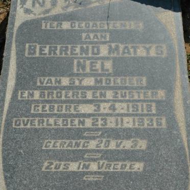 NEL Berrend Matys 1918-1936