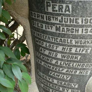 PERA Giosue Alfredo 1903-1948