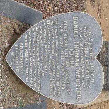 WEBSTER Daniel Thomas -1935