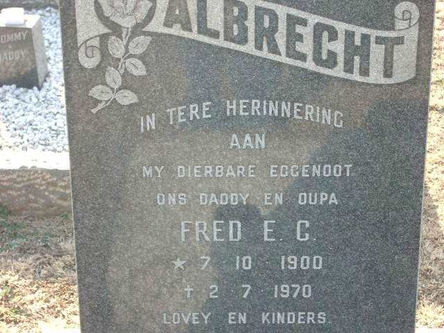 ALBRECHT Fred E.C. 1900-1970