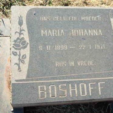BOSHOFF Maria Johanna 1899-1971